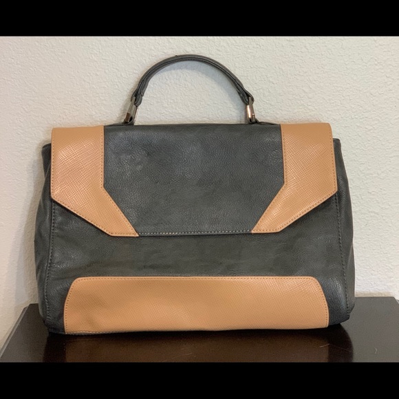 Gray and Peach Poverty Flats Messenger Bag - Picture 1 of 11